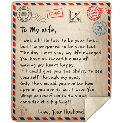 To My Wife - Love Letter From Husband | Cozy Plush Fleece Blanket - 50x60 | 60x80